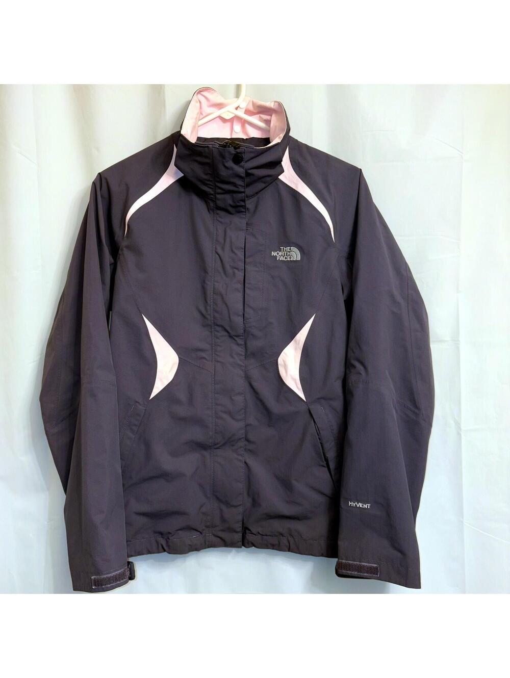 The North Face Women's Small Charcoal Pink Ski Rain Jacket Coat